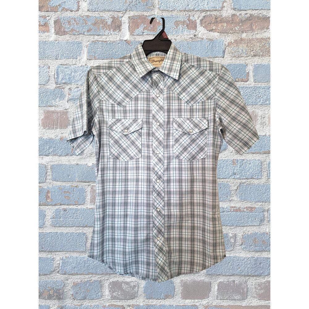 Wrangler Western Short Sleeve NWOT Shirt Pearl Snaps Size Small
